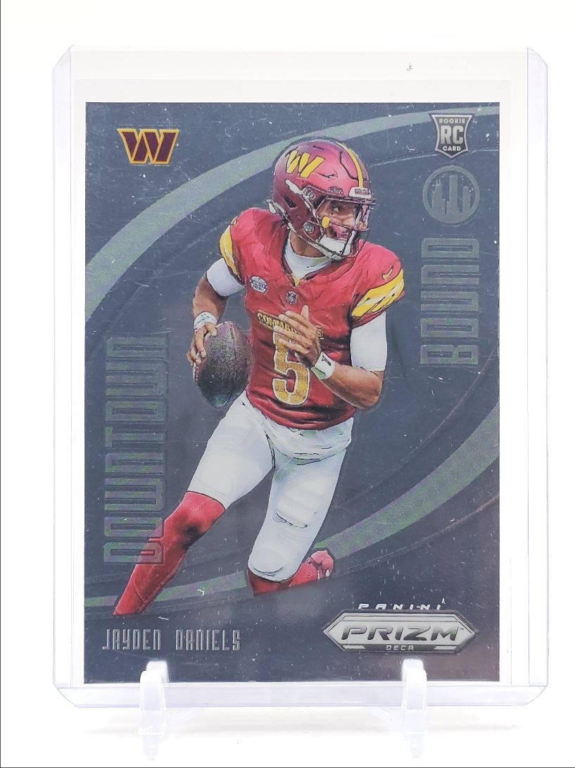 JAYDEN DANIELS 2024 PANINI PRIZM DECA DOWNTOWN BOUND ROOKIE BASE RC Q4832