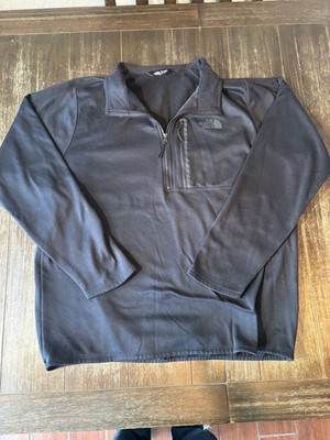 The North Face Quarter Zip Fleece Pullover Black Mens XL Softshell