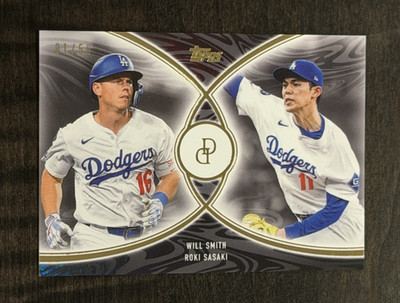 2026 Topps Dynamic Duals WILL SMITH ROKI SASAKI #36 LA Dodgers BLACK 1/50