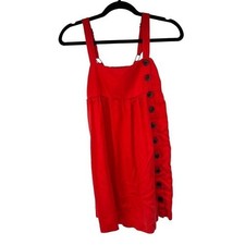 Urban Outfitters Red Romper Side Button Detail Dress Womens XS