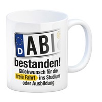 Abi Bestanden Kaffeebecher Mit Spruch Freie Fahrt