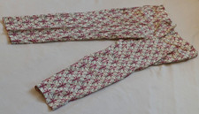 PRADA Milano Pink White Floral Straight Leg Trousers UK 8 EU 36 Luxury Print