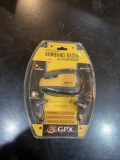 GPX Rugged Sports AM/FM Armband Radio w/Headphones Jogger A2098RSYEL NIP