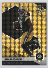 2021 Panini Mosaic Rookies Reactive Yellow Mosaic Prizm Amari Rodgers #388 0nr3