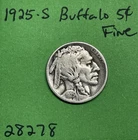 1925-S Buffalo 🦬 Indian Head Nickel 5c Fine Plus Tougher Date