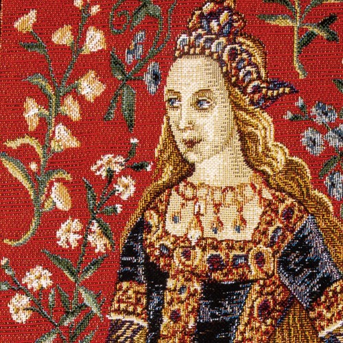 Lady and the Unicorn Tapestry Pillow Sofa Couch Decorative Gobelin Cushion 18x18 - Picture 6 of 8