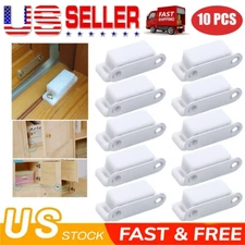 10 Pack Magnetic Cabinet Drawer Door Latch/Catch Closures Kitchen Cupboard White