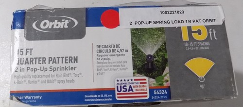 35 Orbit 2" Pop Up Sprinkler Quarter Pattern 54324
