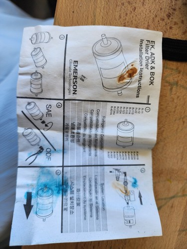 EMERSON Liquid Line Filter Drier, Compacted Bead EK163S - 3/8" 16 in³ 047614 - Picture 2 of 5