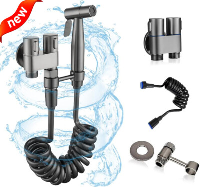 #ad Toilet Faucet Splitter 2 Way 1 In 2 Out Dual Control Valve for Bidet and Shower $19.98