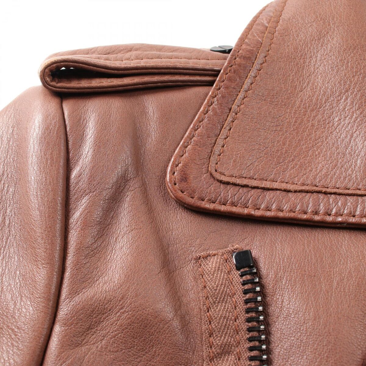 BALENCIAGA motorcycle jacket 256302 Lamb leather Brown Used BALENCIAGA motorcycle jacket 256302 Lamb leather Brown Used