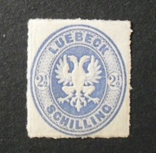 1863 Mi 150,- MiNr 11 A Ovalausgabe 2½ Schilling ultramarin ungebraucht mit Falz