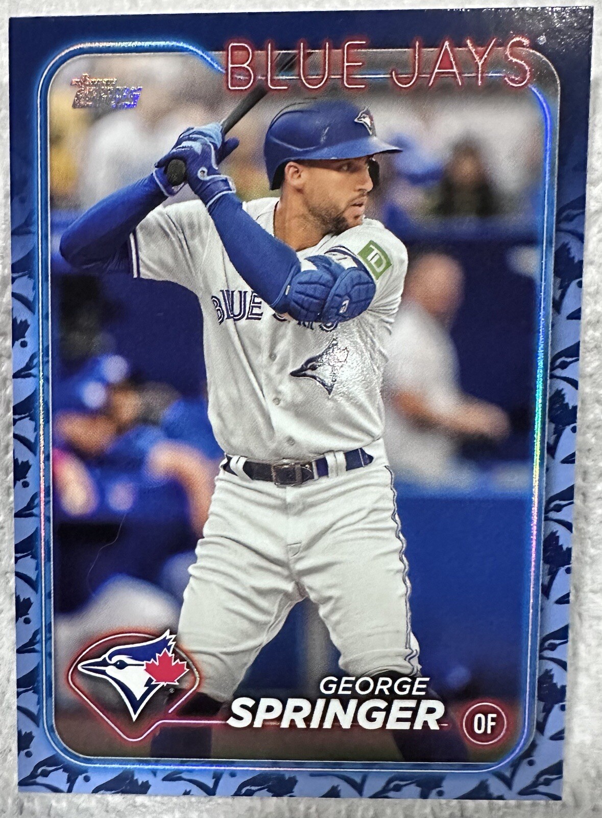 2024 Topps Series One Team Color Border Variation #72 George Springer Toronto