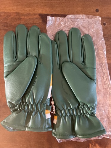 VINTAGE VINYL WINTER GLOVES GREEN, WHITE, YELLOW NEW OLD STOCK NOS XL - Picture 2 of 4