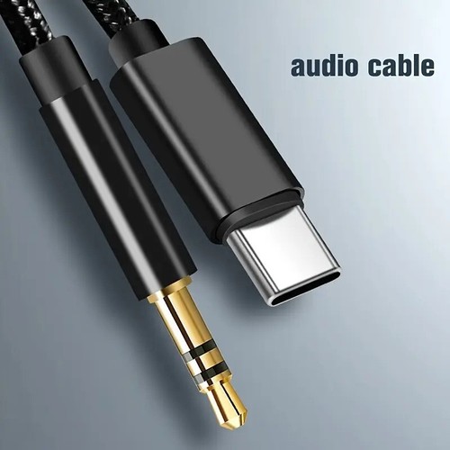 Aux Cable Type C to 3.5mm USB C Male Braided For Car Stereo Audio Adapter Jack - Picture 6 of 10