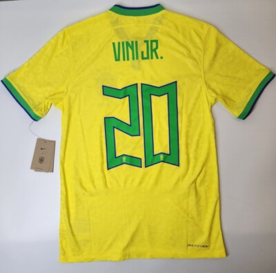 Brazil 2022 Home Authentic Dri-Ft ADV Jersey Yellow Vini Jr #20