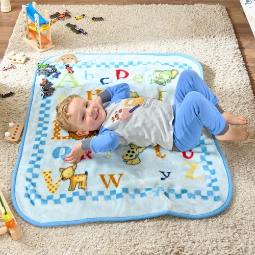 Toddler Baby Blanket Soft Fleece Nursery Cot Bed, Animal ABC For Boys Girls Kids - Picture 6 of 6