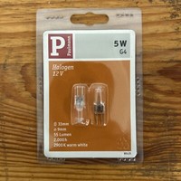 Paulmann 831.21 2Er Set Halogen Stiftsockel Leuchtmittel Einbaulampe 5W G4