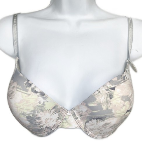 38C Danskin Intimates Bra Padded Underwire Soft Lift Push Up Pastel Floral
