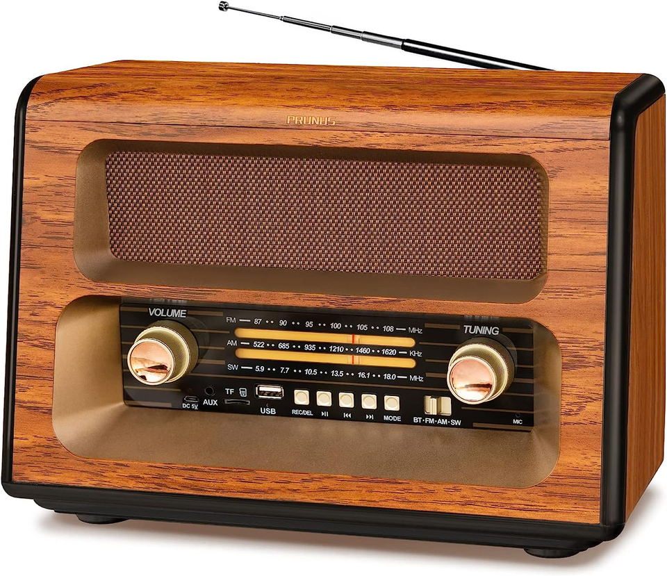Bluetooth Vintage Radio AM FM USB Playing Wooden Retro Old Style ...