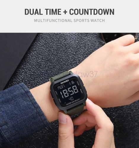 SKMEI Digital Watch Mens 50M Waterproof Resistant Casual Military Watches Sports - Picture 9 of 17