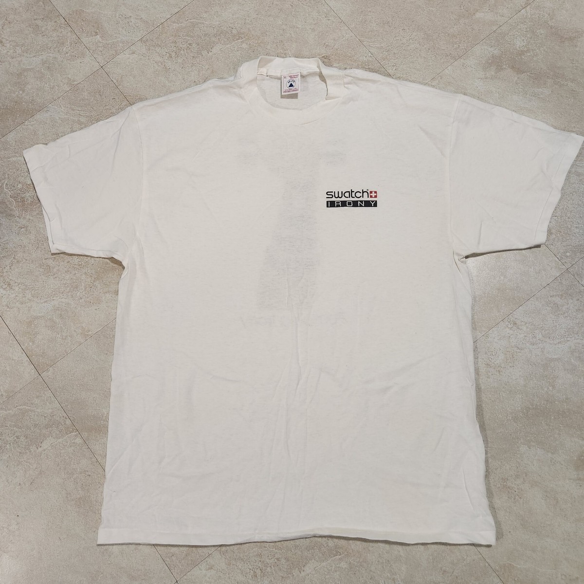 VTG 90s Swatch Irony Mens XL Single Stitch Watch Promo T Shirt USA 