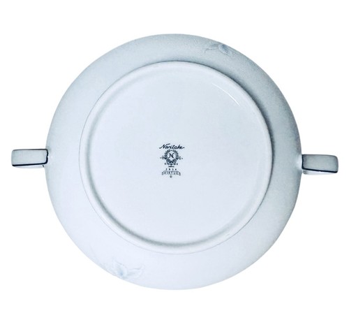 Noritake VIRTUE 2934 White Blue Rose 42 OZ Covered Vegetable Serving Bowl w/ Lid - Picture 12 of 13
