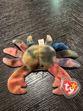 Rare TY beanie baby CLAUDE THE CRAB With errors- 1996 Mint Condition