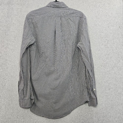 Ralph Lauren camicia manica lunga bottoni uomo S vestibilità personalizzata blu marrone check - Foto 3 di 6