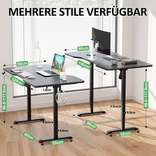 Höhenverstellbarer Schreibtisch Gestell Elektrisch Gestell 120x60cm/140x60cm - Bild 3 von 19