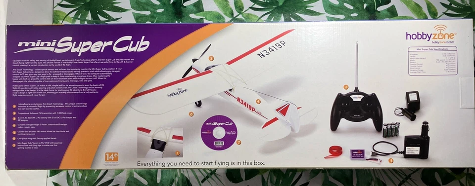 RARE New R/C Hobbyzone Mini Super Cub RTF Anti Crash Tech Airplane HBZ4800 - Image 3 of 4
