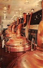 Miller Brewing Co Brewhouse Copper Custom Kettles Milwaukee,WI 1964 Postcard 
