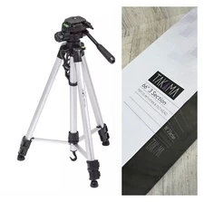 Takama Aluminum 3-Section Tripod w/ Pan & Head Tilt - 66" Max Height #TAK-P3H66