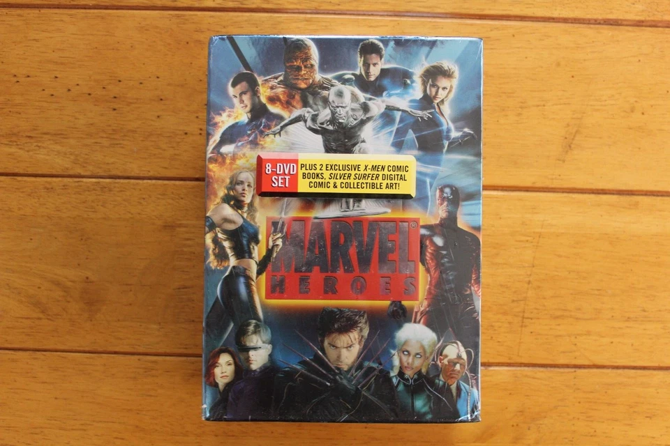 MARVEL HEROES DVD 8 MOVIE BOX SET [NEW SEALED] X-MEN, ELEKTRA ++ SCARCE HTF (F2) Foto 2 de 4