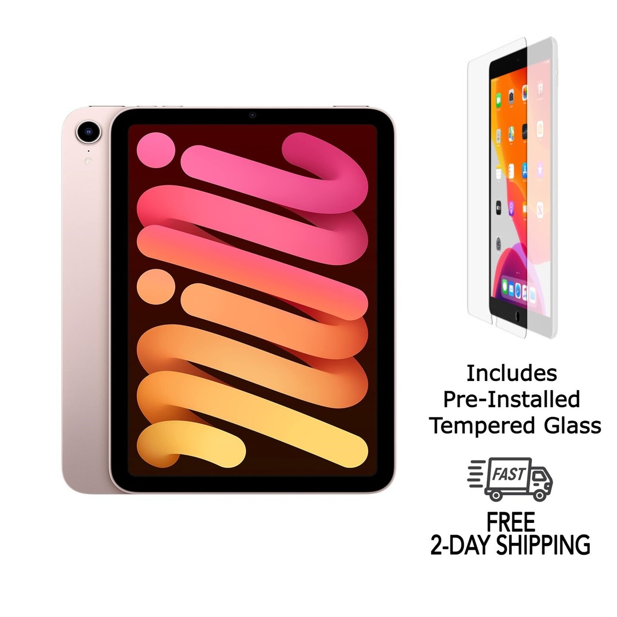 Apple iPad Mini 6 A2567 WiFi 64GB Pink with Tempered Glass (Excellent) Apple iPad Mini 6 A2567 WiFi 64GB Pink with Tempered Glass (Excellent)