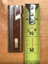 VINTAGE BLACK & LIGHT BROWN COLIBRI SLIM LIGHTER - NO MONOGRAM