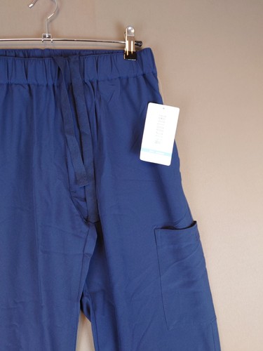 NWT Med Couture Navy Blue Scrub Bottom Pant Men's Size Small 30" Inseam 8734 - 第 3/12 張圖片