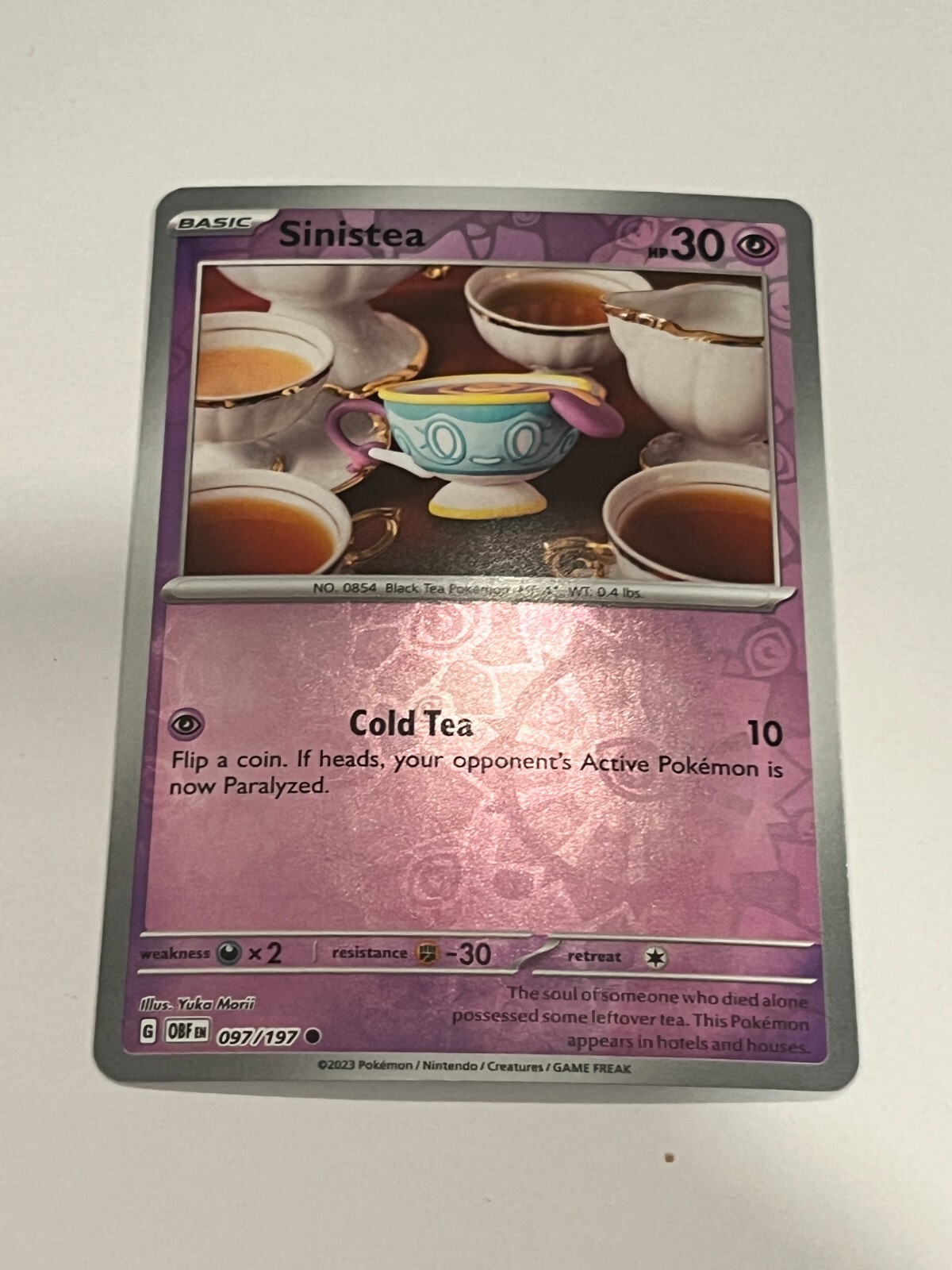 Sinistea - 097/197 Obsidian Flames Pokemon Reverse Holo Foil Rare Nice!