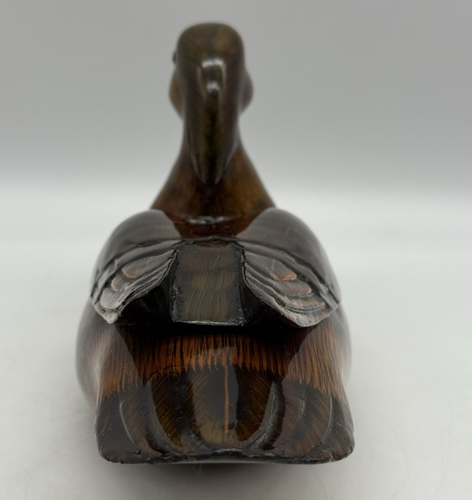 Wood Lacquer Duck Lidded Trinket Box Figure Decoration - Picture 7 of 15