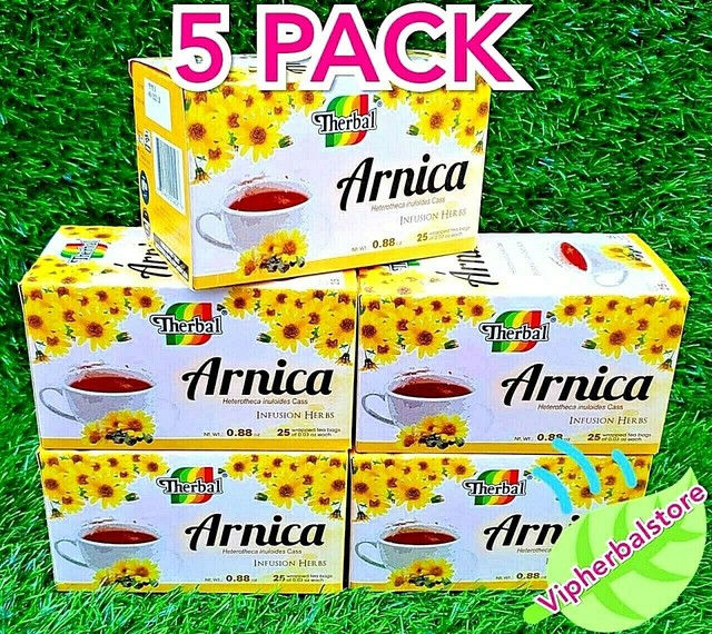 5 Packs ARNICA TEA / TE DE ARNICA Infusion 125 bags 0.3 oz each Free