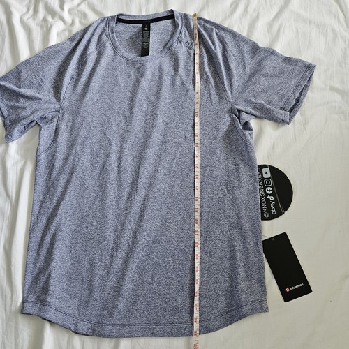 Lululemon License to Train Short Sleeve HOSB Heathered Blue Men's Size Large - Picture 7 of 7