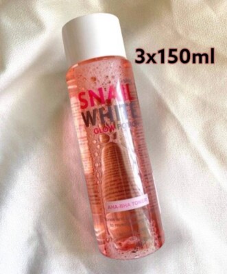 SNAIL WHITE Glow Potion AHA·BHA Toner Gently Liquid Exfoliant Hyaluronic 150mlx3