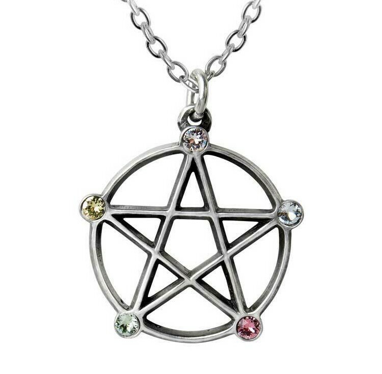 Alchemy Gothic Wiccan Elemental Pentacle 5 Elements