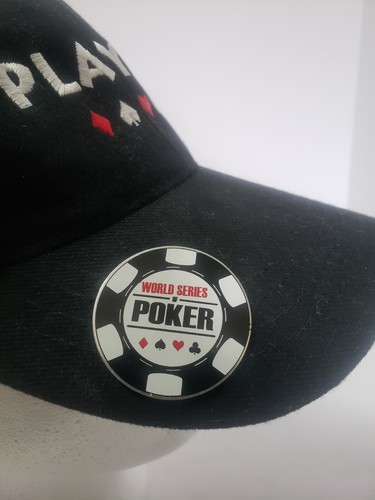 World Series Of Poker WSOP Black Adjustable Sticky Loop Baseball Cap Hat - Picture 5 of 6