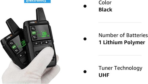 Long Range Walkie Talkies Waterproof FRS Rechargeable Two Way Radios 2 Pack - Afbeelding 8 van 8