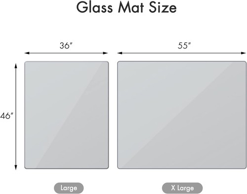 Bürostuhl Matte für Teppich - 36" x 46" Hartglas Fußmatte - für Büro... - Bild 10 von 10