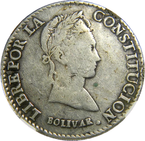 Bolivia 1845 PTS R 8 Soles NGC VF Details (05-6)
