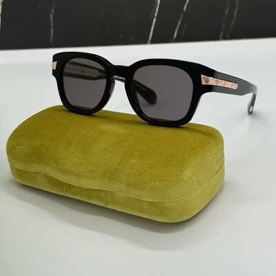 NEW GG1518S 001 GUCCI BLACK GOLD GREY SQUARE UNISEX  display picture 3