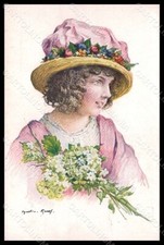 Artist Signed Kavel M. Fashion Glamour Girl Lapina serie 1260 postcard VK8019