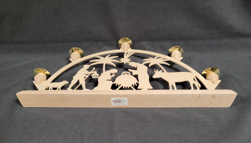 Kunstgewerbe Taulin Nativity Scene Light Arc, Made in Germany, Candles Included - Picture 5 of 10